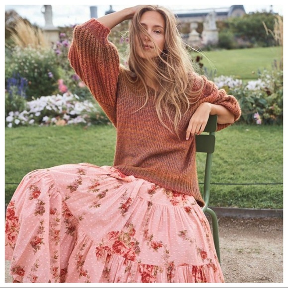 🥂SOLD LOVESHACKFANCY Rio Russet Pullover Sweater - Picture 3 of 14